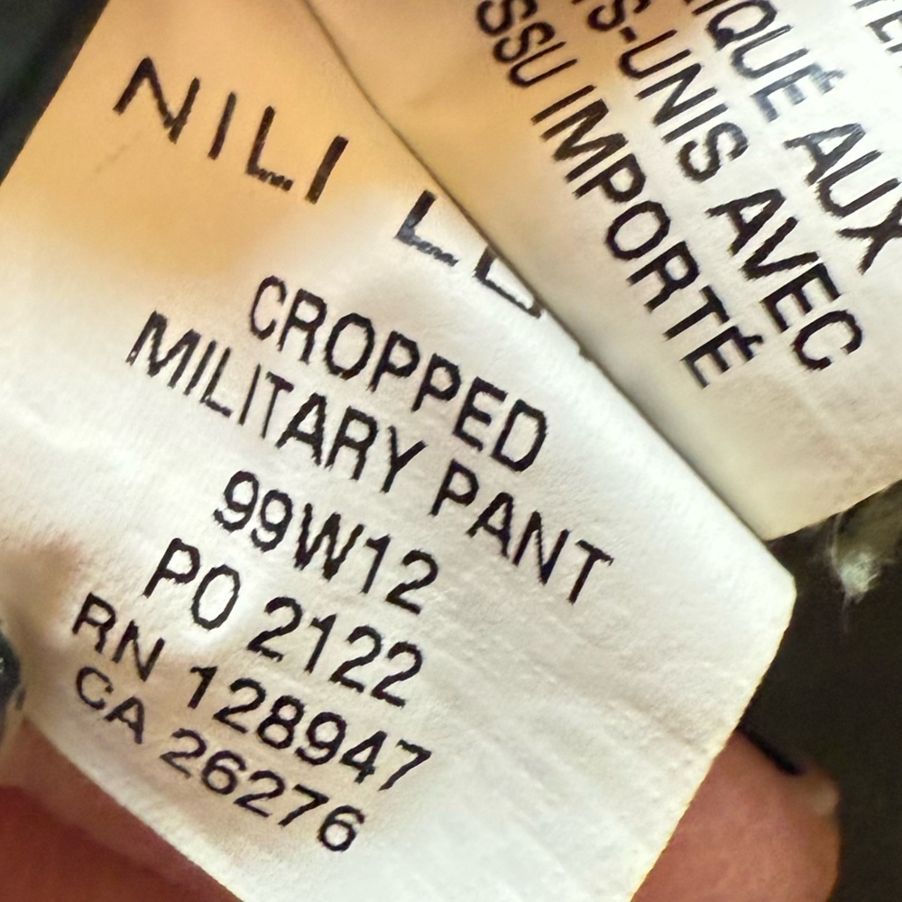 Nili Lotan Cropped Military Pants Camo Green Twill Utilitarian Casual Women’s 0 - Picture 12 of 12